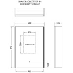 Pave LED Mirror Cabinet With Shaver Point - Image 2