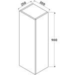 Aroma Tall Boy Cabinet Grey Oak - Image 3