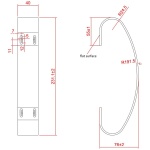 Berlani Matte Anthracite Towel Hanger 18.5 - Image 2