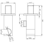 Black Round Wall Outlet Holder and Handset - Image 2