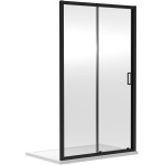 Black Sliding Shower Door 1400mm - Image 1