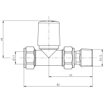 Black Straight Radiator Valves - Image 2