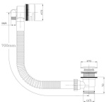 Bath Overflow Filler Brushed Brass - Image 2