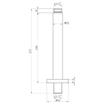 Brushed Brass Square Ceiling Arm - Image 2