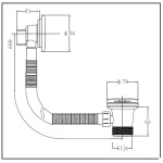 Bath Click Waste and Overflow Brushed Nickel - Image 2