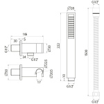 Chrome Handset & Hose - Image 2