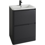 Finn 600 Floor Standing 2 Drawer Unit Matte Anthracite - Image 1