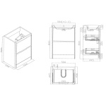 Finn 600 Floor Standing 2 Drawer Unit Matte Anthracite - Image 2