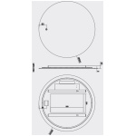 Ambience Round Backlit Mirror 80 - Image 2