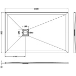 Grey Slate Effect Shower Tray 1400x900 - Image 2