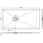 Grey Slate Effect Shower Tray 1700x900 - Image 2