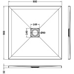 Grey Slate Effect Shower Tray 900x900 - Image 2