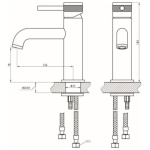 Chloe Brushed Nickel Basin Tap - Image 2