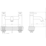 Chloe Matte Black Bath Tap - Image 2