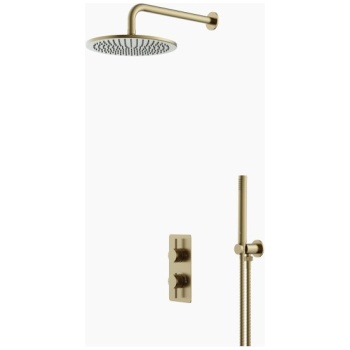 Chloe Brushed Brass Concealed Shower Set