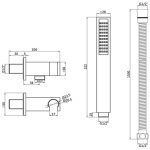 Chloe Brushed Brass Concealed Shower Set - Image 6