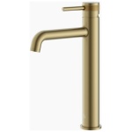 Chloe Brushed Brass Tall Basin Tap - Image 1