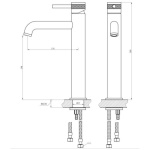 Chloe Brushed Brass Tall Basin Tap - Image 2