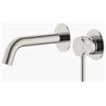 Chloe Brushed Nickel Wall mounted Basin Tap - Image 1