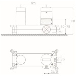 Chloe Chrome Wall Mounted Basin Tap - Image 3