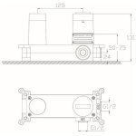 Chloe Chrome Wall Mounted Bath Tap - Image 3