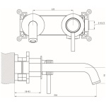 Chloe Matte Black Wall Mounted Basin Tap - Image 2