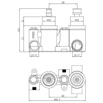 Brushed Brass Round Dual Flow Shower Valve - Image 2