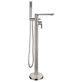 Rhona Brushed Nickel Floor Standing Bath Tap