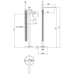 Rhona Brushed Nickel Floor Standing Bath Tap - Image 2