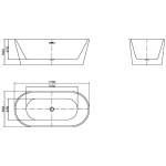 Rox Free Standing Bath - Image 2