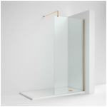 Shower Glass Brushed Brass Profile 1200mmx1850mm - Image 1