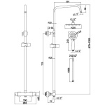 Round Brushed Brass Exposed Mixer Shower - Image 2
