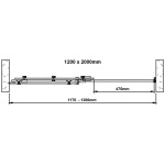 Framless Shower Door Black 1200mm - Image 2