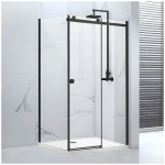 Framless Shower Door Black 1400mm - Image 1