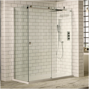Framless Shower Door Chrome 1700mm