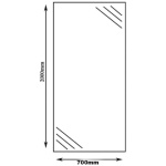 Framless Side Panel Chrome 700mm - Image 2