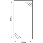 Framless Side Panel Chrome 900mm - Image 2