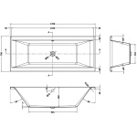Square Double End Bath 1700x700 - Image 2