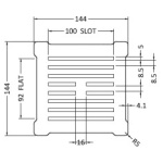 Slate Tray Waste With Chrome Top - Image 4
