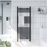Matte Black Towel Warmer 50x120 - Image 1