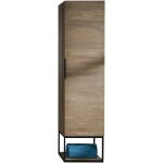 Ulsa 1400 Tall Boy Urban Oak With Black Frame - Image 1