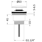 Universal Matte Black Basin Waste - Image 2