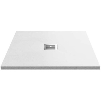 White Slate Effect Shower Tray 900x900